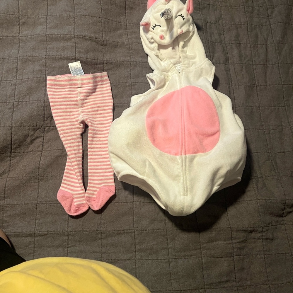 Adorable Pink and White Unicorn baby costume